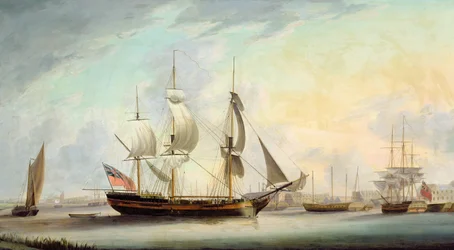 Shipping in the Thames at Deptford, 1789